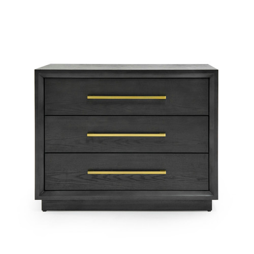 Manhattan - Contemporary Grey and Gold Nightstand / VGMA-BR-127-NS