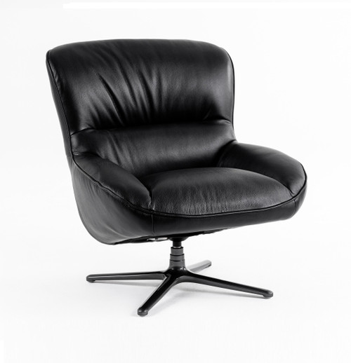 Theo - Modern Black Leather Accent Chair / VGKK-KFA1099-BLK-CH