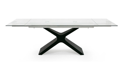 Adler - Modern Black Glass Extendable 63"/94.5" Dining Table / VGYF-DT8941-BLK-DT