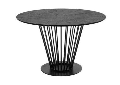 Conroy - Modern Black Round Dining Table / VGFH-0259917-BB-BLK-DT