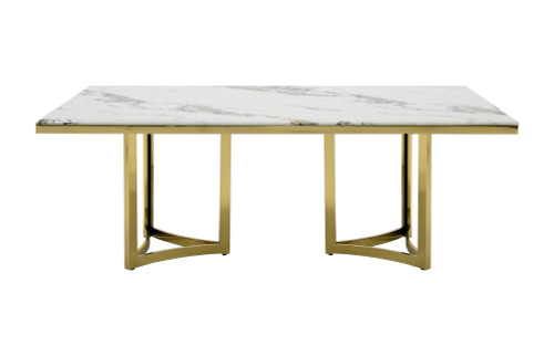 Loomis - White Marble & Gold Dining Table / VGZAT1301