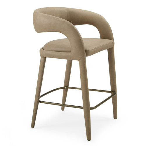 Faerron - Modern Tan Leatherette Counter Chair / VGEUMC-7182BC-TAN
