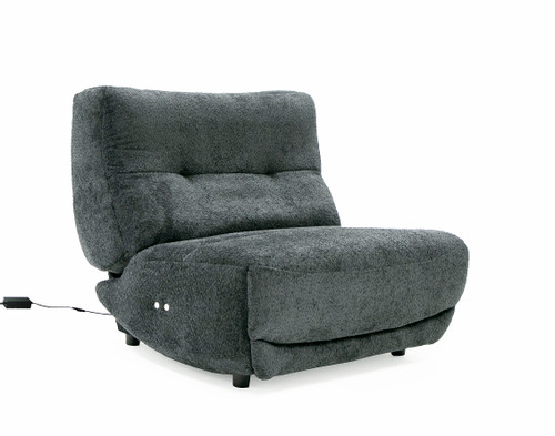 Basil - Modern Dark Grey Fabric Large Electric Recliner Chair / VGSX-22056-RCLNR-LRG-EMBONY