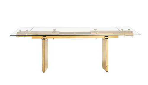 Nassim - Glam Glass Extendable Dining Table / VGZA-T105-S-GLD