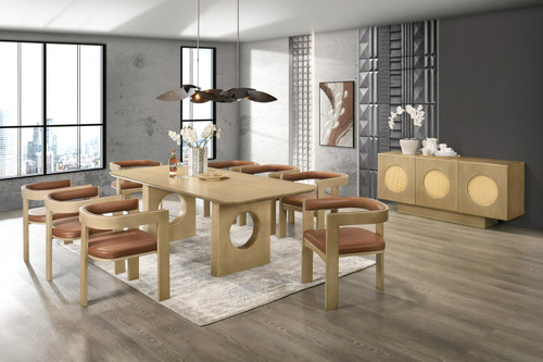 Oshana - Modern White Oak Dining Set / VGMA-MIT-5351-SET