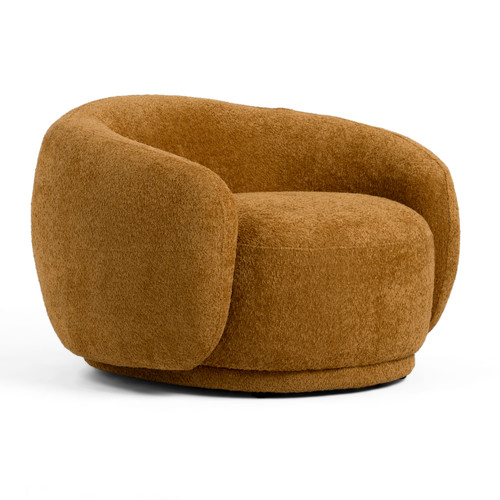 Andrew - Modern Orange Fabric Swivel Accent Chair / VGEV-B1830-CHR-ORG