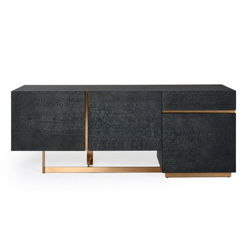 Tasha - Modern Black Ash + Brushed Gold Buffet / VGVCG2308-BUF