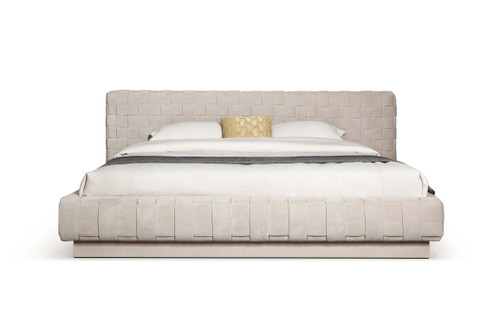 Eastern King Modrest Concord - Modern Light Grey Velvet Bed / VGVCBD2311-EK