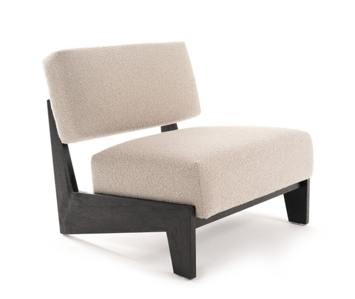 Tucker - Mid-Century Modern Light Grey Fabric + Black Walnut Accent Chair / VGRH-RHS-AZHT05-GRY