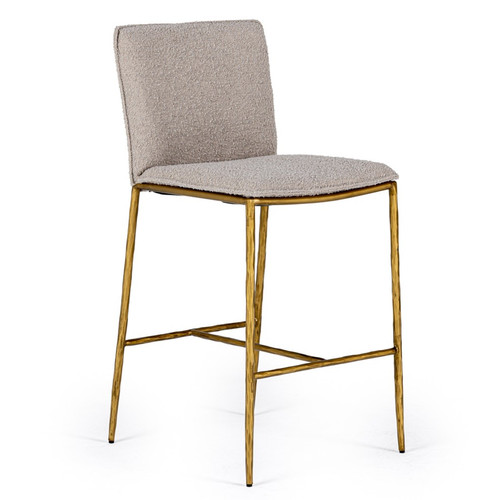 Atlanta - Modern Beige Fabric & Brass Counter Chair / VGMY-3739-26-BGE