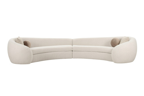 Kilmer Modern Off-White Curved Fabric Sectional Sofa / VGOD-ZW-22017-OFFWHT