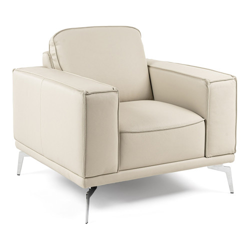 Soho - Italian Grey Oyster Leather Armchair / VGDT-SOHO-O-GREY