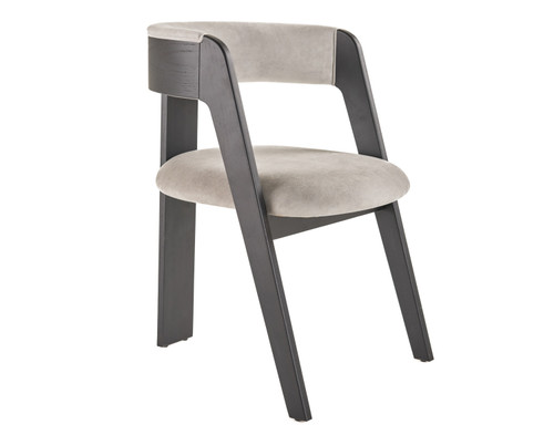 Washington - Modern Grey Fabric + Ebony Oak Dining Chair (Set of 2) / VGME121259-EDCHR
