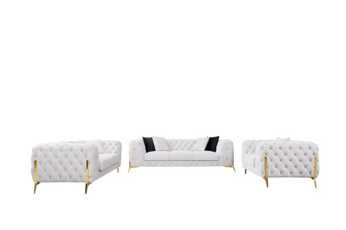 Clarice - Transitional Light Beige Velvet Sofa Set / VGAH-SF1013-SET-BGE