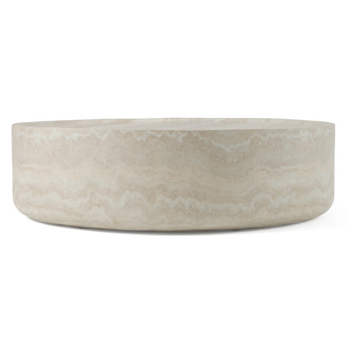 Benji - Modern Faux Travertine Round Large Coffee Table / VGIP-ST903