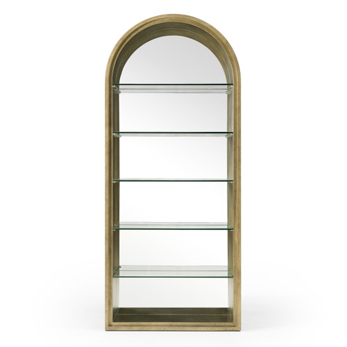 Poise - Modern Antique Brass + Mirror Bookcase / VGFA-SA2816