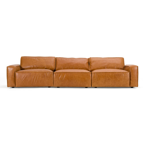 Cambria - Modern Cognac Leather Sofa / VGKK-KF.1123-SOFA-M2832