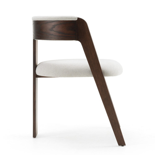 Washington - Modern Off-White Fabric + Brown Oak Dining Chair (Set of 2) / VGME121259-OFFBRN-DC-1