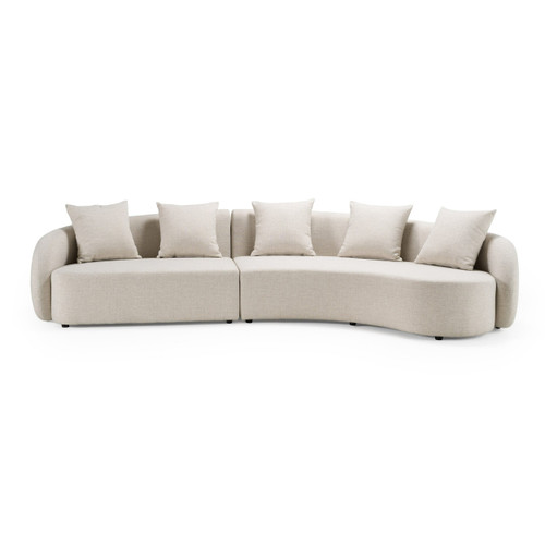 Tabarca - Outdoor Beige Fabric Sectional Sofa / VGVK-F0172-R-2UL-BGE