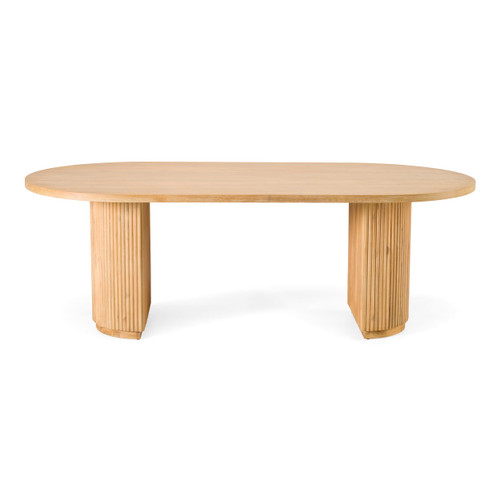 Jacobson - Modern Natural Acacia Oval Large Dining Table / VGWD-LYO-DT22