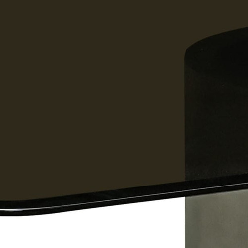 Brompton - Modern Grey Glass + Gun Metal Grey Dining Table / VGRY-RY-1319-1