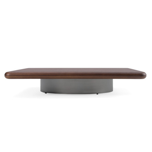 Valley - Modern Walnut + Titanium Low Coffee Table / VGIP-ST798-B