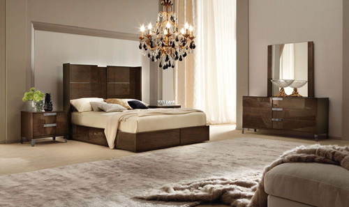 Eastern King ALF Soprano Italian Modern Bedroom Set With Storage Drawer / VGALFSOPRANO-EK