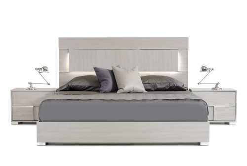 California King Modrest Ethan Italian Modern Grey Bed / VGACETHAN-BED-CK