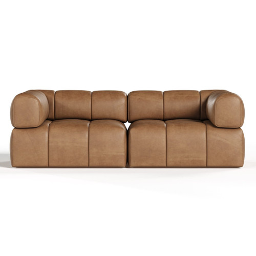 Everest - Modern Brown Leather Modular Sectional Sofa-2-Piece Sectional / VGOD-ZW-23118-MOD-2-Piece Sectional
