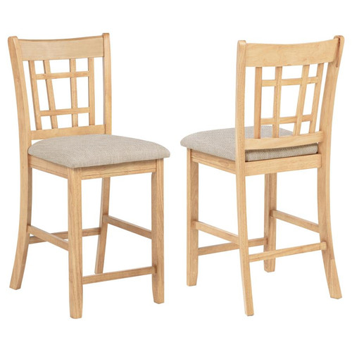 Lavon Wood Counter Height Dining Chair Grey and Light Oak (Set of 2) / CS-106629