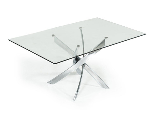 Pyrite Modern Rectangular Glass Dining Table / VGEWF2133EA