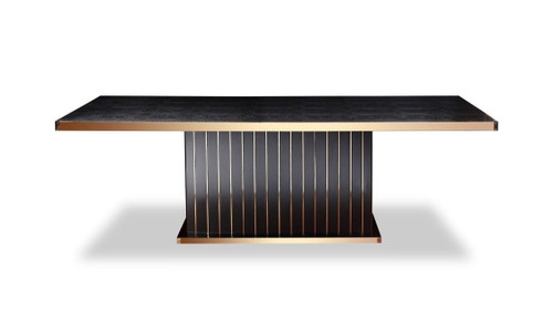 Talin Modern Black Crocodile & Rosegold Dining Table / VGUNCC842-240