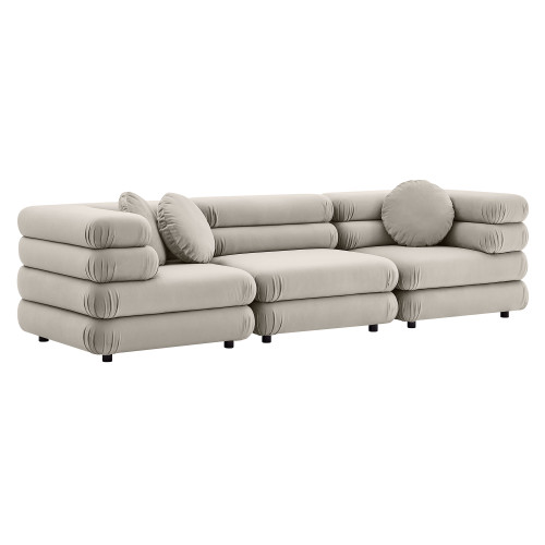 Jubilee 3-Piece Modular Performance Velvet Sectional Sofa by Modway / EEI-7003