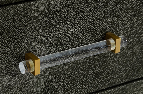 Howard - Modern Shagreen Grey Leatherette & Gold Dresser / VGGMCHD-1528-6-DRS