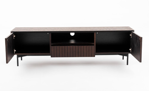 Calhoun - Modern Smoked Ash TV Stand / VGDWJ9737-BRN-TV