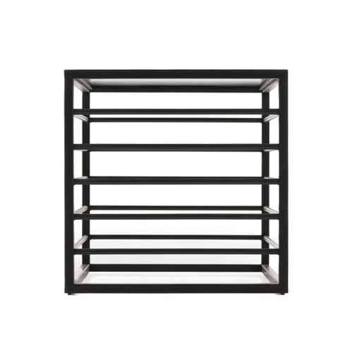 Malvo - Modern Black + Glass End Table / VGODLZ-215E-BLK-ET