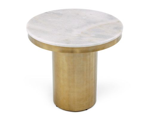 Rocky - Glam White & Gold End Table / VGGMM-ET-1360A