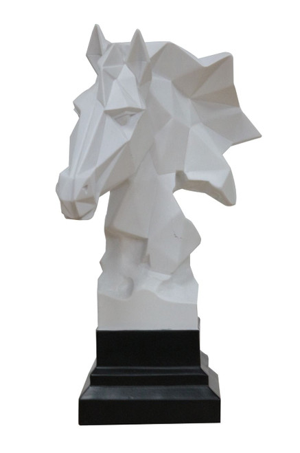 Stallion - Geometric White Sculpture / VGTHDS0067-6