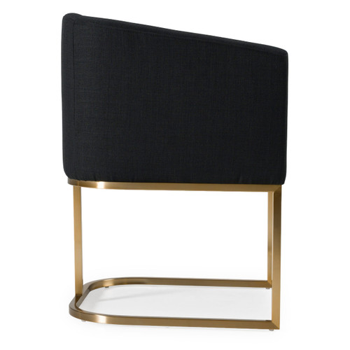 Yukon - Modern Black & Antique Brass Dining Chair / VGVCB8362-BC-DC