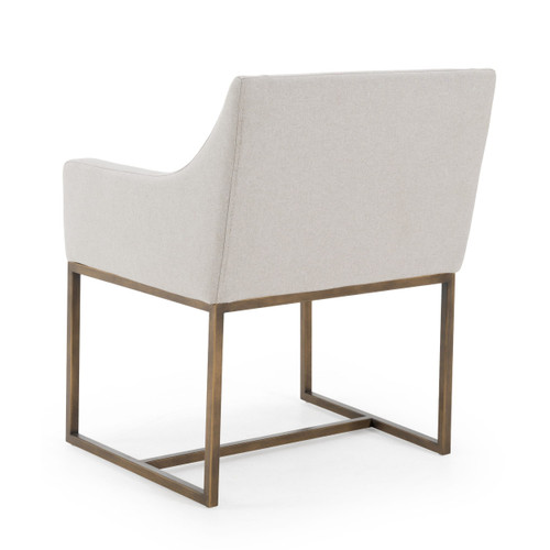 Elijah - Modern Grey & Copper Antique Brass Dining Chair / VGVCB8363-LGRY-DC