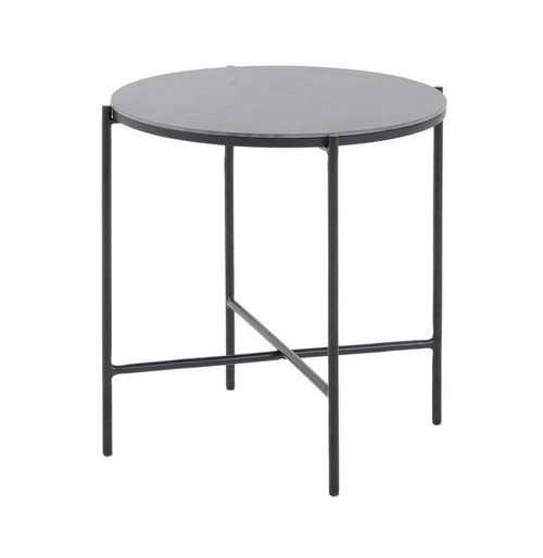 Hobart - Modern Black Ceramic End Table / VGDWJ5837-BLK-ET