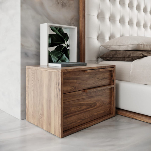 Amberlie - Modern Walnut Nightstand / VGMABR-96-WAL-NS