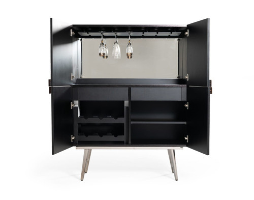 Macoy - Modern Multicolor and Black Ash Wine Cabinet / VGVCGR2008-WINE