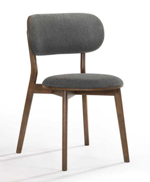 Donald - Modern Dark Grey & Walnut Dining Chair (Set of 2) / VGMAMI-966-X