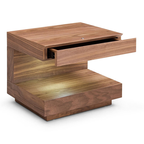 Esso - Contemporary Walnut Nightstand / VGWCC121B-WAL-ET