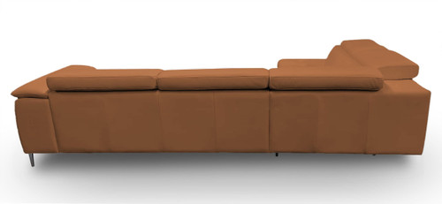 Viola - Italian Contemporary Cognac Leather Left Facing Sectional Sofa / VGCCVIOLA-KIM-COG-LAF-SECT