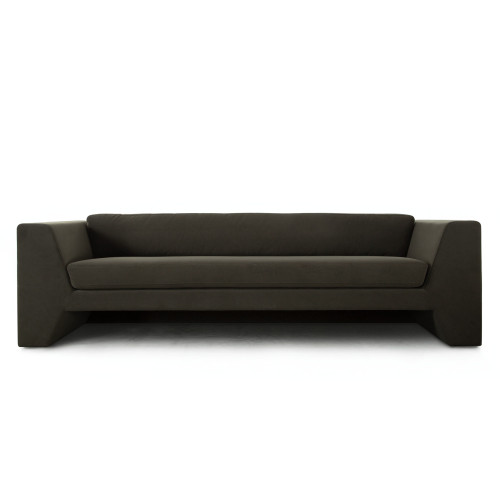 Rift Sofa in Moss Green Performance Velvet / RIFTSOMO
