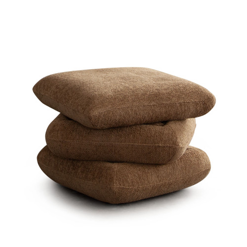 Code Three-Tiered Cushion Ottoman in Dune Medal Bronze Performance Fabric / CODEOTDU