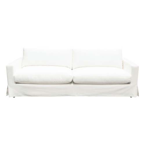 Savannah Slip-Cover Sofa in White Natural Linen / SAVANNAHSOWH