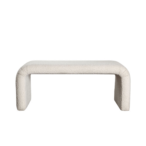 Conrad Accent Bench in Ivory Boucle Fabric / CONRADBEIV
